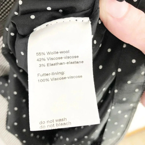 Akris Punto Gray Black White Glen Check Belted Professional Dress Women's Size 6 - Picture 8 of 10